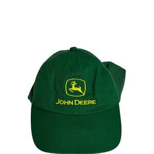 John Deere K-Products Vintage Trucker Baseball Cap Hat Green Embroidered